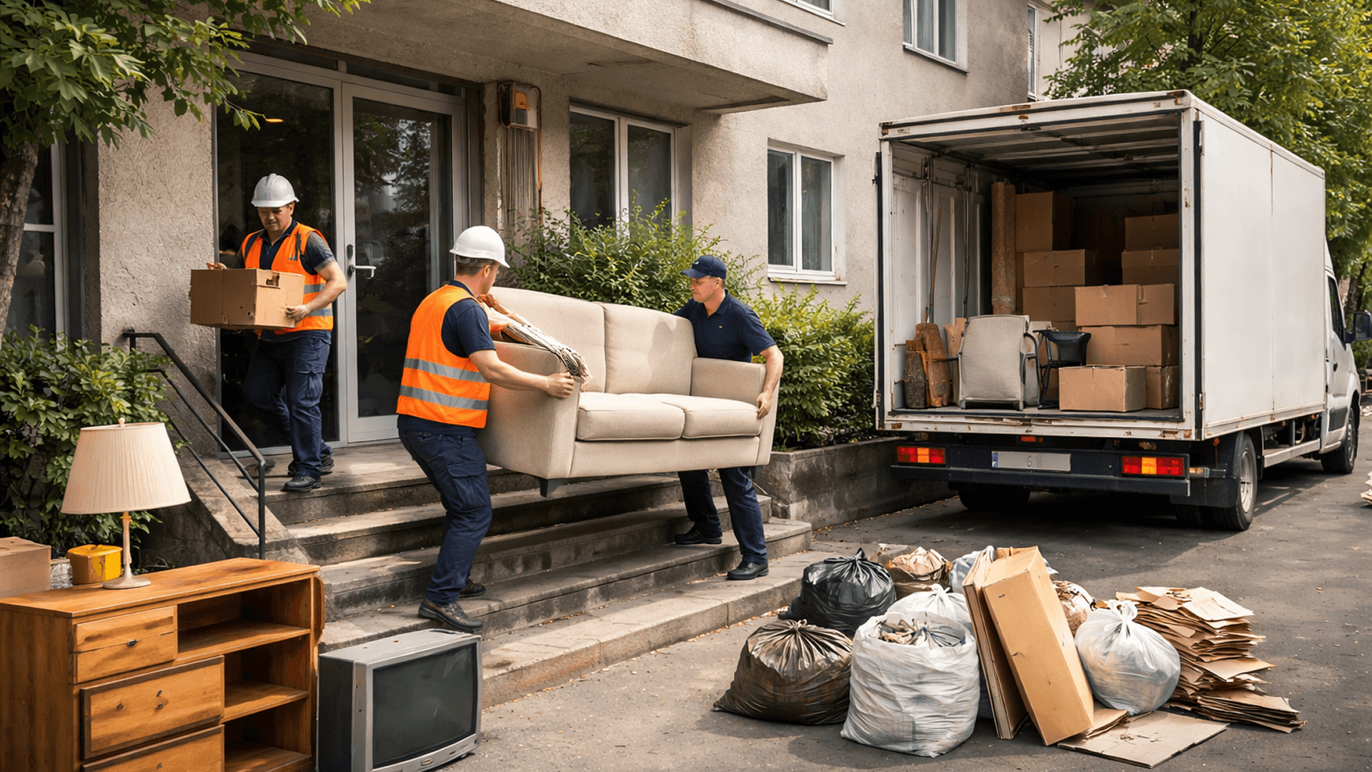 Evacuare mobilă professionistă - piese de mobilier pregătite pentru transport